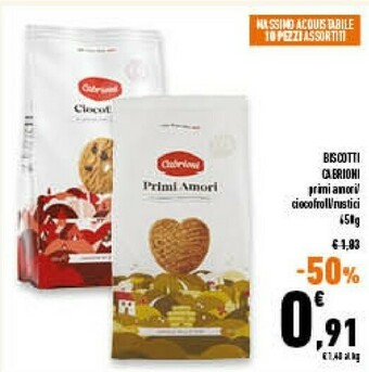 Conad Superstore Cabrioni Biscotti Ciocofroll 450 G offerta