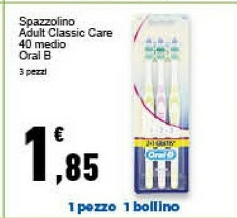 Conad Oral b Spazzolino Adult Classic Care 40 Medio offerta