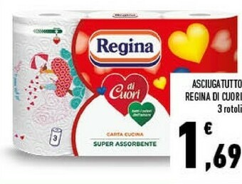 Conad Regina Di Cuori Asciugatutto 3 Rotoli offerta