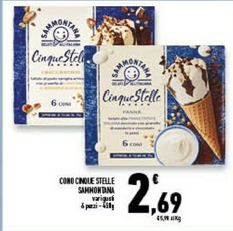 Conad Sammontana CinqueStelle Cioccolato 450 G(ml) offerta