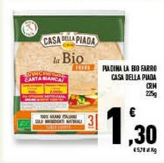 Conad Crm Piadina La Bio Farro offerta