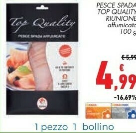 Conad Riunione Pesce Spada Top Quality offerta