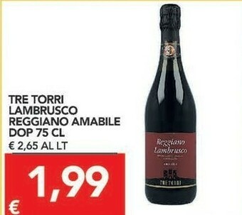 TuoDi Tre Torri Lambrusco Reggiano Amabile DOP offerta