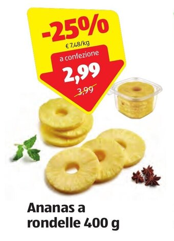Ananas a rondelle 400 g