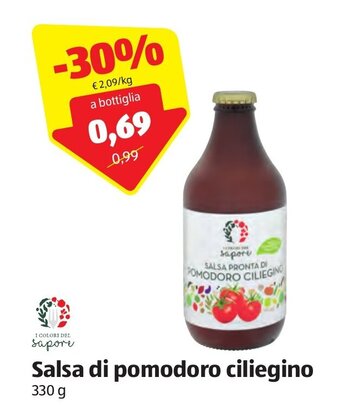 ALDI I Colori del Sapore Salsa di pomodoro ciliegino 330 g offerta