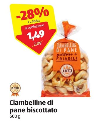 ALDI La Cesta Ciambelline di pane biscottato 500 g offerta