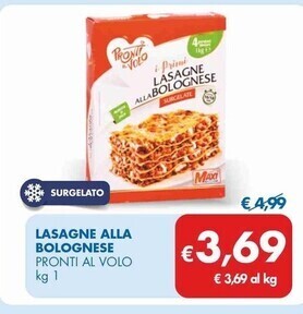 MD Discount Pronti al volo lasagne alla bolognese offerta