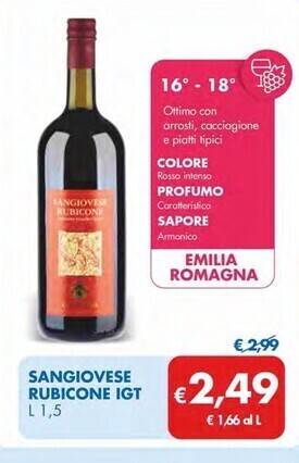 MD Discount Sangiovese rubicone igt offerta