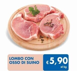 MD Discount Lombo con osso di suino offerta