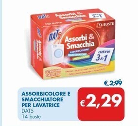 MD Discount Dat5 assorbicolore e smacchiatore per lavatrice offerta