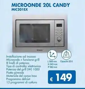 Candy microonde 20l