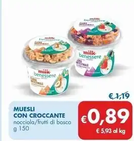 MD Discount Milk muesli con croccante offerta