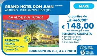 MD Discount Grand hotel don juan offerta