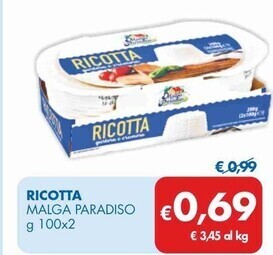 MD Discount Malga paradiso ricotta offerta