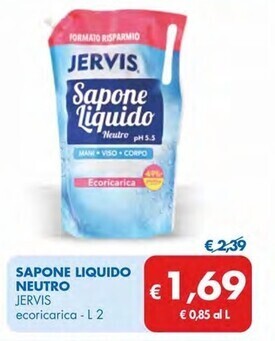 MD Discount Jervis - sapone liquido neutro offerta