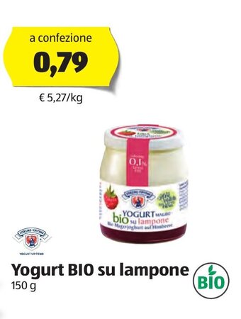 ALDI Yogurt bio su lampone 150 g offerta