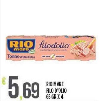 Supermercato Pollio Rio Mare Filo D'Olio 65 gr x 4 offerta