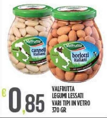 Supermercato Pollio Valfrutta Legumi Lessati vari tipi in vetro 370 gr offerta