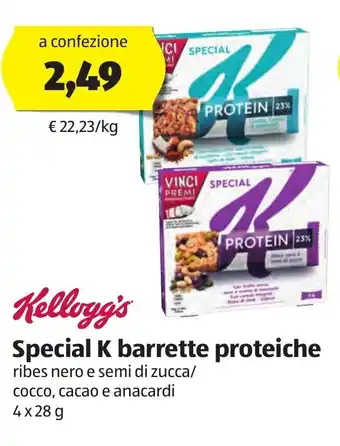 ALDI Kellogg's Special K barrette proteiche 4 x 28 g offerta