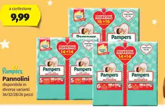 ALDI Pampers Pannolini 36/32/28/26 pezzi offerta
