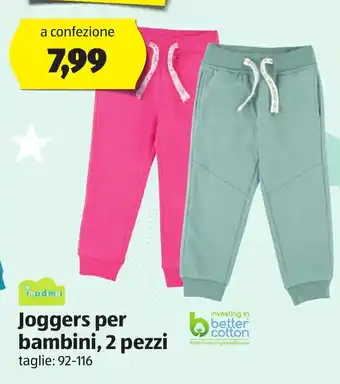 ALDI Impidimpi Joggers per bambini, 2 pezzi taglie: 92-116 offerta