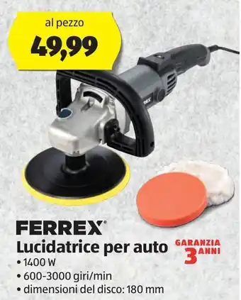 ALDI Ferrex Lucidatrice per auto offerta