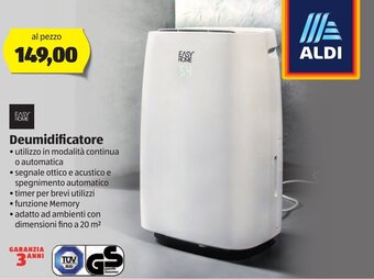 ALDI Easy Home Deumidificatore offerta