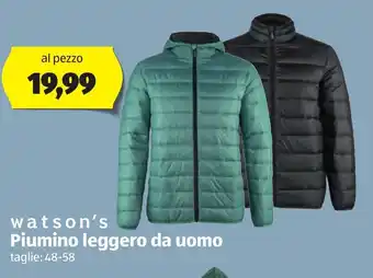 ALDI watson's Piumino leggero da uomo, taglie: 48-58 offerta