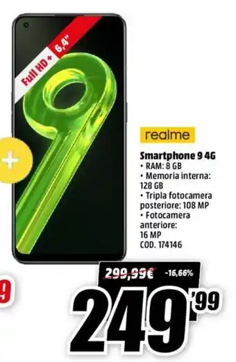 MediaWorld realme Smartphone 9 4G offerta