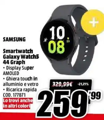 MediaWorld Samsung Smartphone Galaxy Watch5 44 Graph offerta