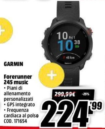 MediaWorld Garmin Forerunner 245 music offerta