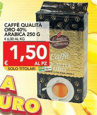 TuoDi L'antica caffetteria Caffè Qualità Oro 40% Arabica offerta