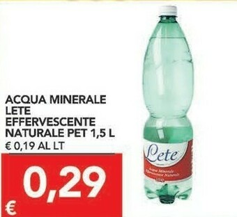Lete Acqua Minerale Effervescente Naturale