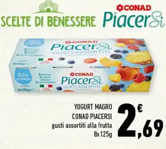 Conad Conad PiacerSi Yogurt Magro 8x125g offerta