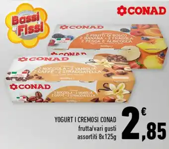 Conad Conad Yogurt I Cremosi 8x125g offerta