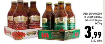 Conad Salsa di Pomodoro di Sicilia Bottega 4x330g offerta