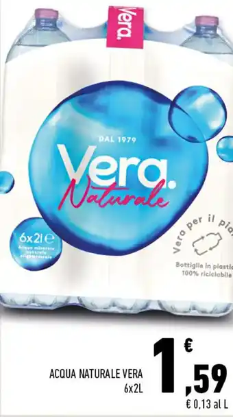 Conad Vera Acqua Naturale 6x2L offerta