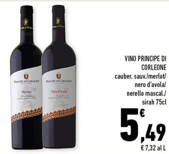 Conad Vino Principe di Corleone 75cl offerta