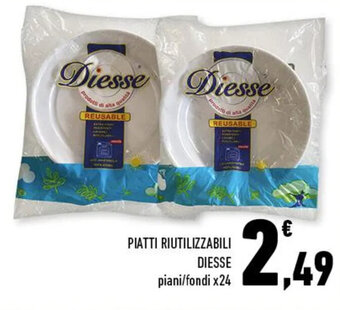 Conad Diesse Piatti Riutilizzabili x24 offerta
