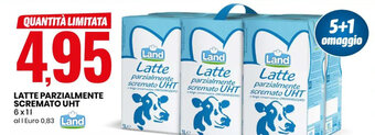 Eurospin Land Latte Parzialmente Scremato UHT 6 x 1 L offerta