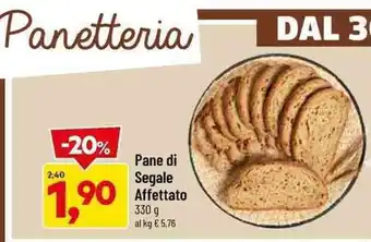DPiù Pane di Segale Affettato offerta