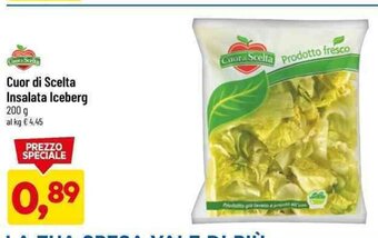 DPiù Cuor di Scelta Insalata Iceberg 200 g offerta