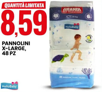 Eurospin HelloBaby Pannolini X-Large, 48 pz offerta