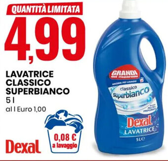 Eurospin Dexal Lavatrice Classico Superbianco 5 l offerta