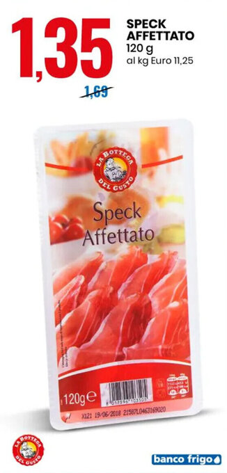 Eurospin Speck Affettato 120 g offerta