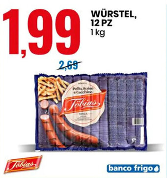 Eurospin Töbias Würstel, 12 pz 1 kg offerta