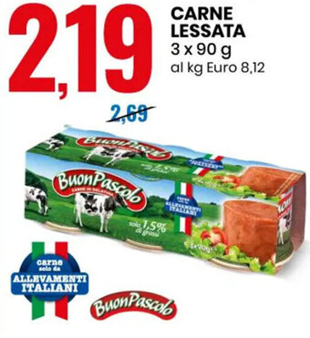 Eurospin Buon Pascolo Carne Lessata 3 x 90 g offerta