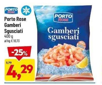 DPiù Porto Rose Gamberi Sgusciati 400 g offerta