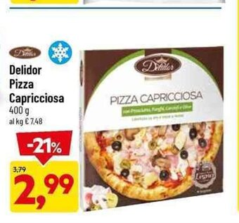 DPiù Delidor Pizza Capricciosa 400 g offerta
