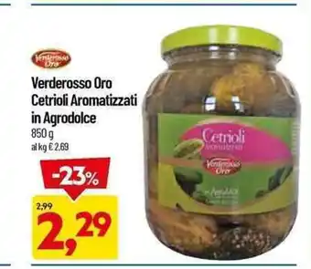 DPiù Verderosso Oro Cetrioli Aromatizzati in Agrodolce 850 g offerta